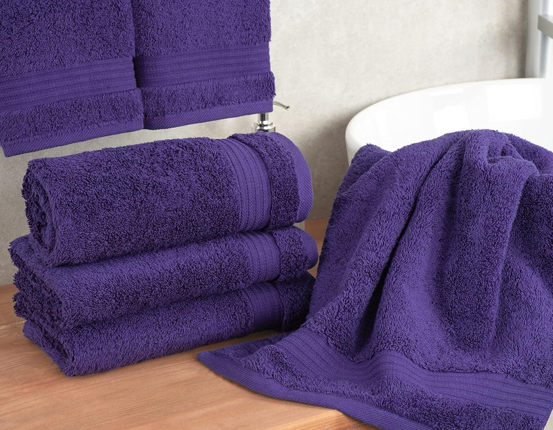 Cotton Paradise Hotel & Spa Quality, Absorbent and Soft Decorative Kitchen and Bathroom Sets, 6 Piece Turkish Towel Set, Includes 2 Bath Towels, 2 Hand Towels, 2 Washcloths, Charcoal Grey