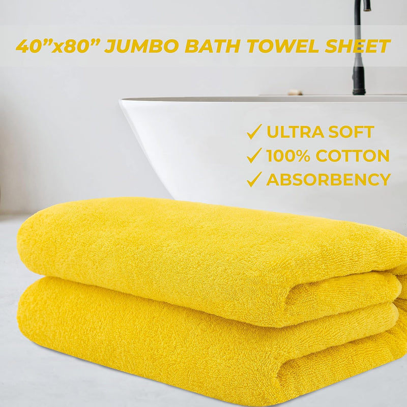 Cotton Paradise Hotel & Spa Quality, Absorbent and Soft Decorative Kitchen and Bathroom Sets, 6 Piece Turkish Towel Set, Includes 2 Bath Towels, 2 Hand Towels, 2 Washcloths, Charcoal Grey