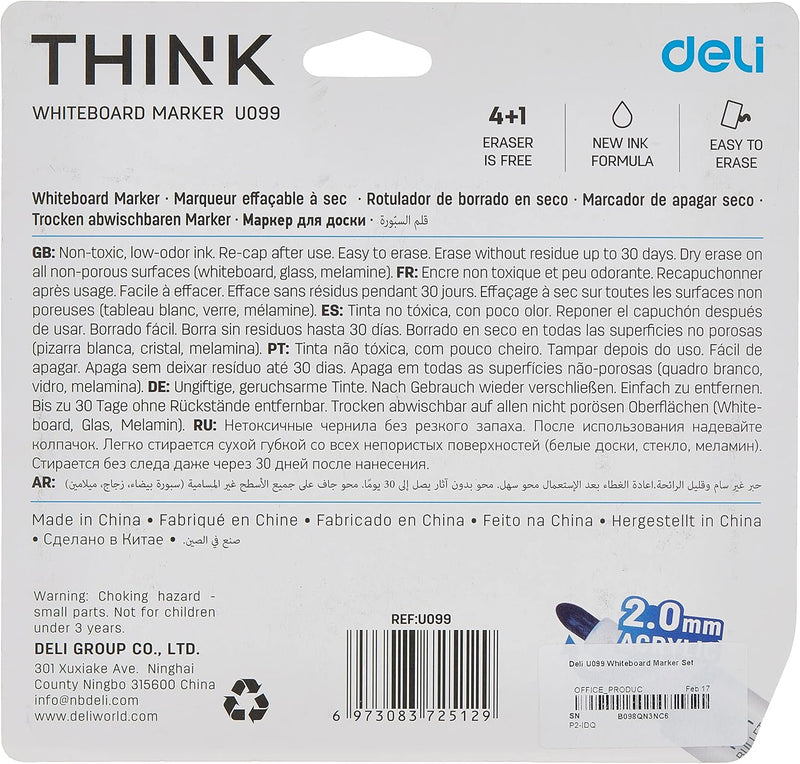 Deli U099 Whiteboard Marker Set