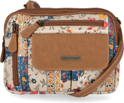 Zippy Triple Compartment Crossbody Bag - Pretty Patch/Hazelnut