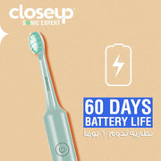 closeup Sonic Expert Pink Rechargeable Toothbrush, Waterproof, with 8x Plaque Removal Power, Whitens and Cleans, Suitable for Sensitive Teeth, 1pack