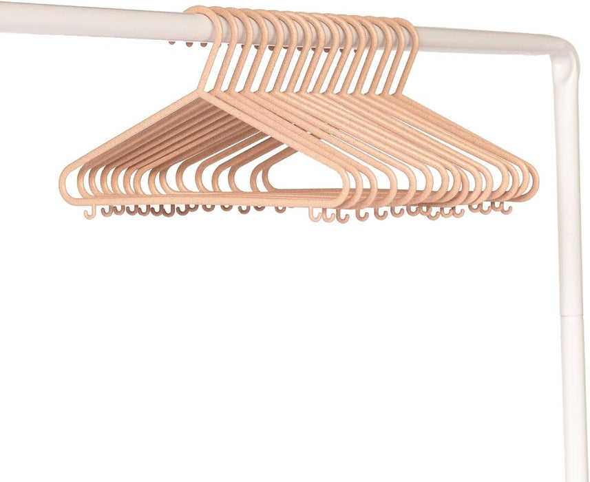 3 Sprouts Baby Wheat Straw Plastic Clothes Hangers - Pack of 30 - Speckled Gray