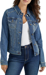 Women's Stretch Denim Jacket - Weathered