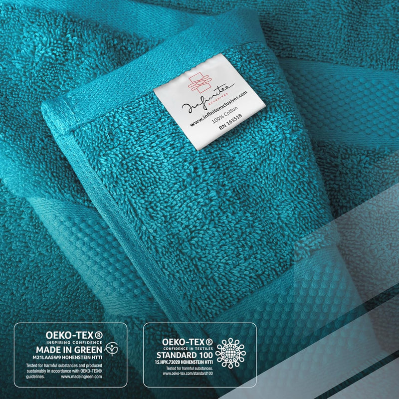 Infinitee Xclusives Premium Bath Towels Set Pack of 4-100% Ring Spun Cotton Bath Towels 70cm x 140cm - Highly Absorbent Durable Towels, Perfect for Daily Use (Charming Grey, Bath Towels)