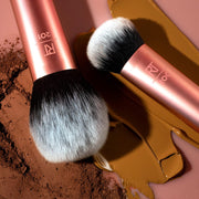 REAL TECHNIQUES Seamless Complexion Makeup Brush, Four Foundation, Primer, And Moisturizer, Makeup & Skincare Face Brush, Streakfree And Natural Finish, Orange, 1 Count