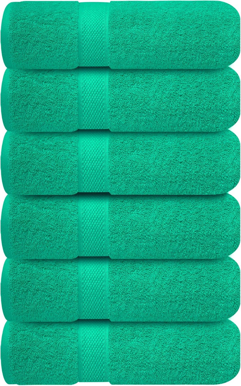 Infinitee Xclusives Premium White Hand Towels - Pack of 6, 41cm x 71cm Bathroom Hand Towel Set, Hotel & Spa Quality Hand Terry Towels for Bath room, Highly Absorbent and Super Soft Bathrooms Towels