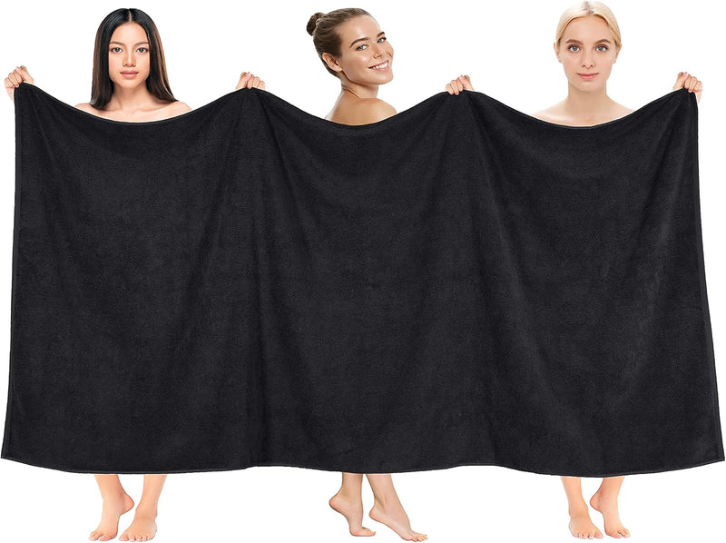 Cotton Paradise Hotel & Spa Quality, Absorbent and Soft Decorative Kitchen and Bathroom Sets, 6 Piece Turkish Towel Set, Includes 2 Bath Towels, 2 Hand Towels, 2 Washcloths, Charcoal Grey
