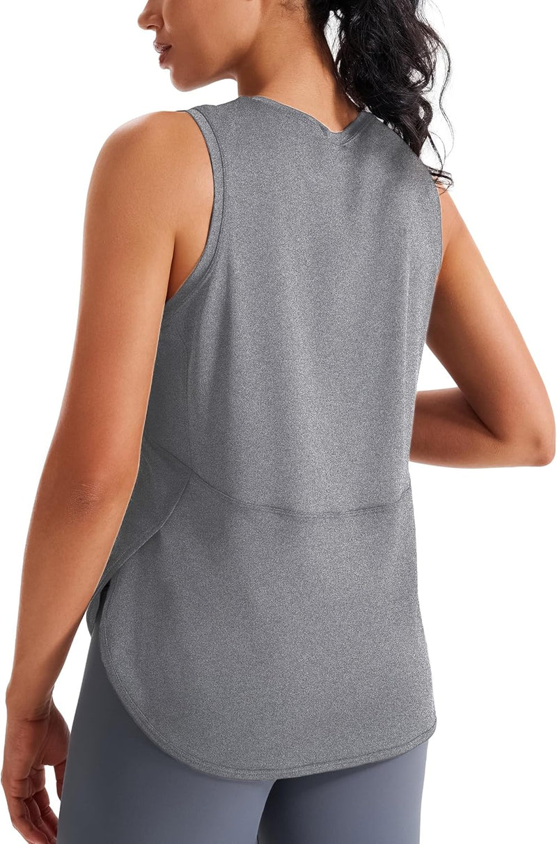 JOYSPELS Ice Silk Workout Tank Tops for Women Cool-Dry Sleeveless Loose Fit Yoga Shirts Athletic