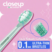 closeup Sonic Expert Green Rechargeable Toothbrush, Waterproof, with 8x Plaque Removal Power, Whitens and Cleans, Suitable for Sensitive Teeth, 1pack