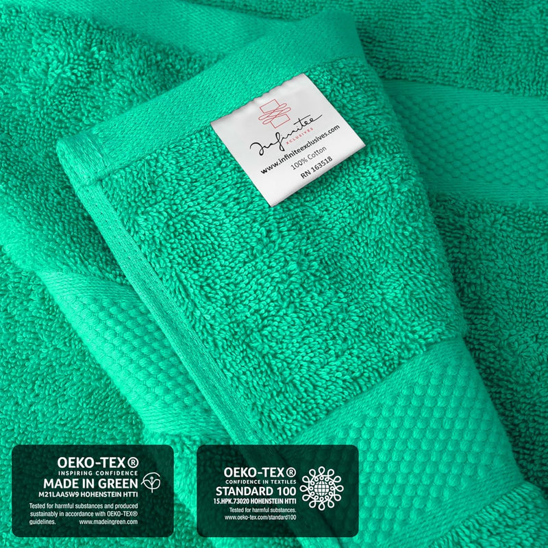 Infinitee Xclusives Premium Bath Towels Set Pack of 4-100% Ring Spun Cotton Bath Towels 70cm x 140cm - Highly Absorbent Durable Towels, Perfect for Daily Use (Charming Grey, Bath Towels)