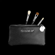 Sigma Beauty 3 Glam 'N Go Mini Eyebrushes set - Travel Size eyeshadow makeup brushes, Cruelty-free & vegan, soft synthetic fibers. - Glam 'N Go Mini Eye Brush Set
