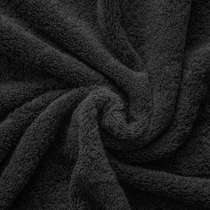 Cotton Paradise Hotel & Spa Quality, Absorbent and Soft Decorative Kitchen and Bathroom Sets, 6 Piece Turkish Towel Set, Includes 2 Bath Towels, 2 Hand Towels, 2 Washcloths, Charcoal Grey