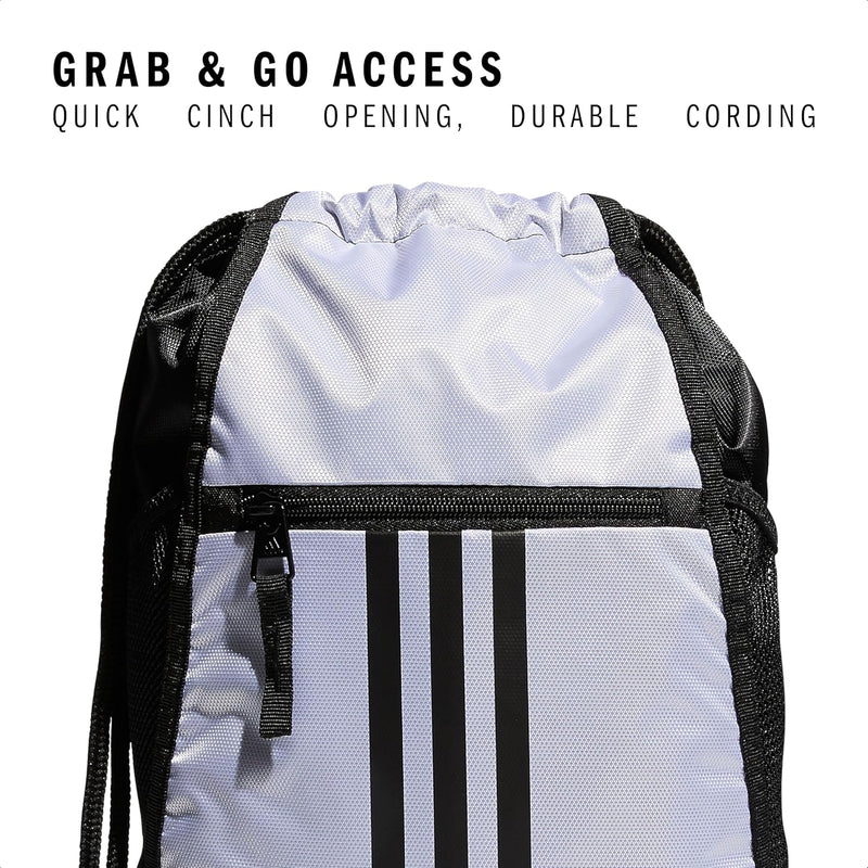 adidas Alliance Sackpack Drawstring Backpack Gym Bag