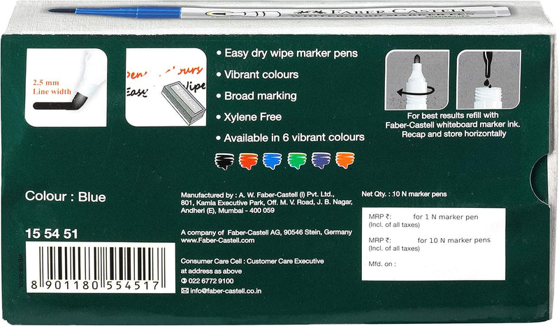 Faber-Castell Whiteboard Market - Pack of 6 (Assorted)