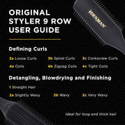 Denman Classic Styling Brush 7 Rows - D3 - Hair Brush for Blow-Drying & Styling â€“ Detangling, Separating, Shaping & Defining Curls