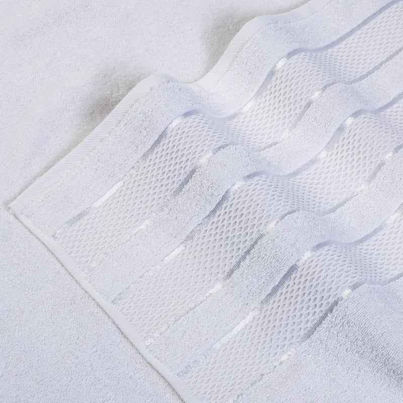 6 Piece Towel Set Luxury Hotel Quality 600 GSM 100% Turkish Genuine Cotton, 2 Bath Towels, 2 Hand Towels, 2 Washcloths, Super Soft & Absorbent - (Bright White, 6 Piece Towels)