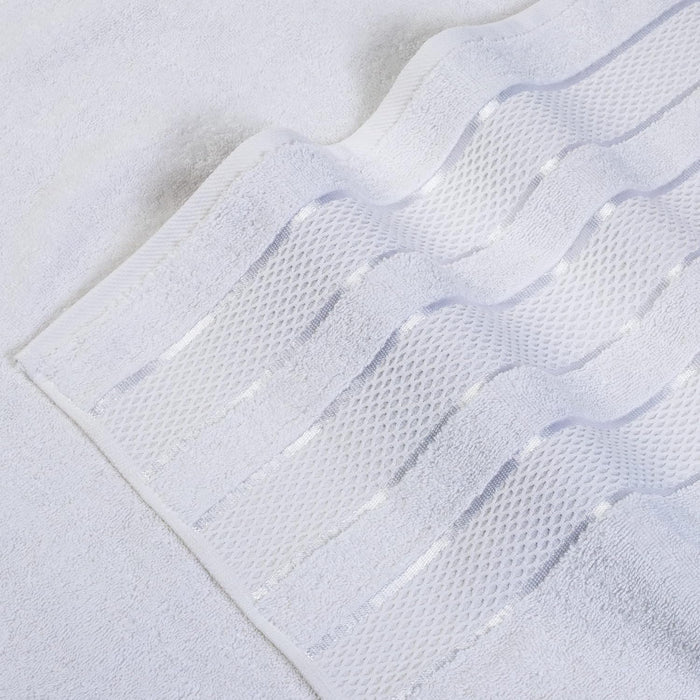 6 Piece Towel Set Luxury Hotel Quality 600 GSM 100% Turkish Genuine Cotton, 2 Bath Towels, 2 Hand Towels, 2 Washcloths, Super Soft & Absorbent - (Bright White, 6 Piece Towels)