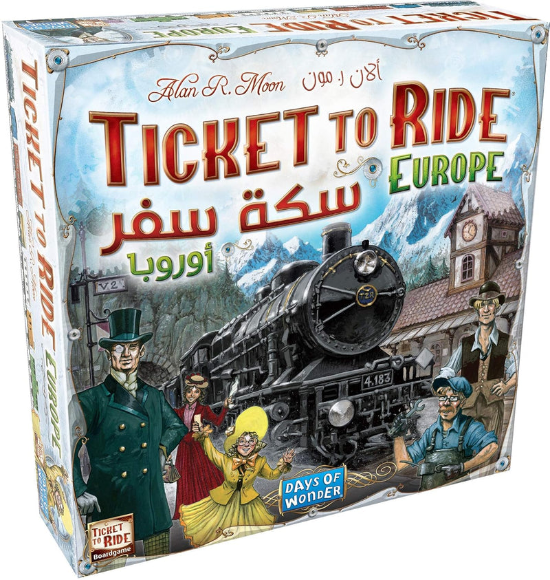 Ticket to Ride: Europe Days of Wonder Asmodee Boardgame Space (English/Arabic)