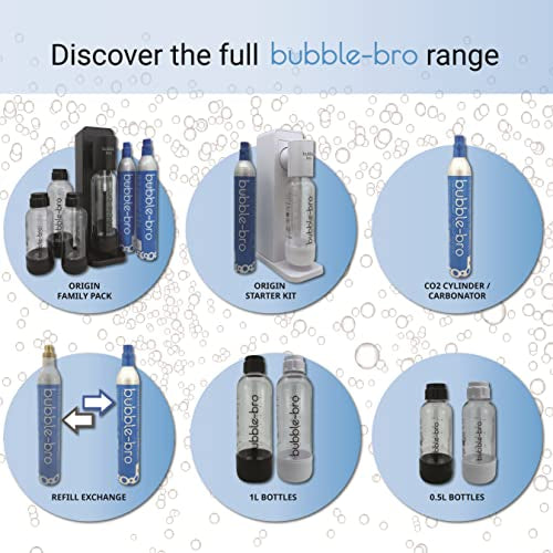 bubble-bro 60L CO2 Cylinder, compatible with bubble-bro, Drinkmate, Sodastream, aarke and other soda makers