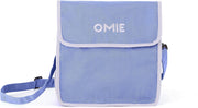 OmieBox Lunch Bag - Washable, Foldable, Durable, WaterResistant Fabric with Interior Pocket and External Bottle Holder. - Purple