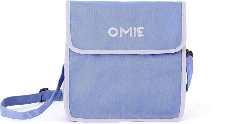 OmieBox Lunch Bag - Washable, Foldable, Durable, WaterResistant Fabric with Interior Pocket and External Bottle Holder. - Purple
