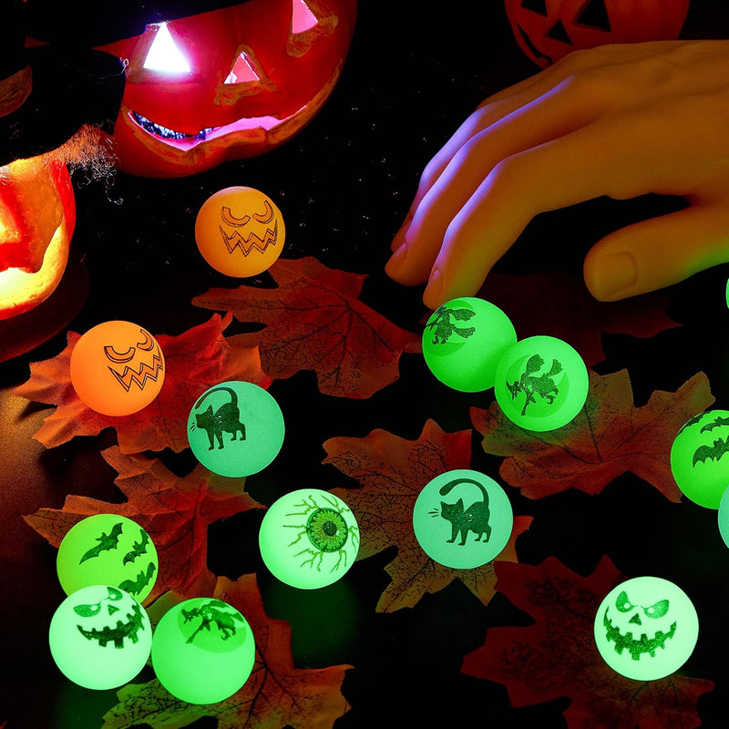 JOYIN 72 Pieces Halloween Glow in The Dark Bouncing Balls for Kids Halloween Bouncy Party Favor Supplies, Halloween Toys Gift, Trick or Treating Goodie