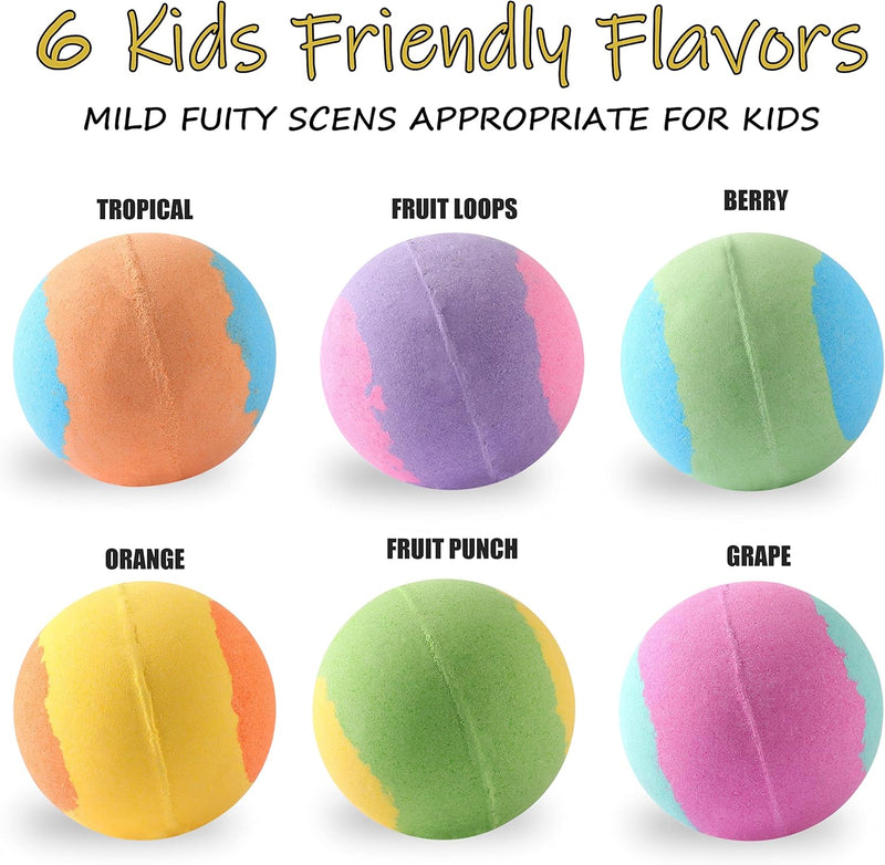 Beauenty 6PC Bath Bomb for Kids with Surprise Heroes Toys Inside, Safe Natural&NON-TOXIC Bubble Bath Bomb, Bath Bomb Gifts Set for Kid,Birthday Christmas New Year Gifts for Children Boys Girls - style2