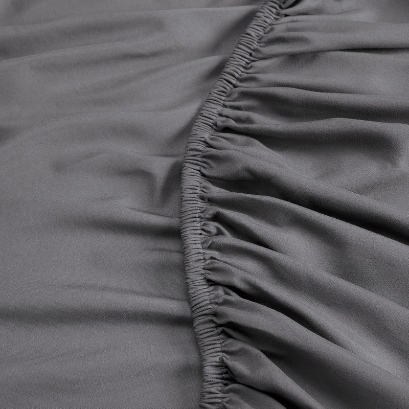 Serta Simply Clean Super Soft Hypoallergenic Stain Resistant Deep Pocket 3 Pieces Solid Bed Sheet Set, Twin XL, Silver Grey