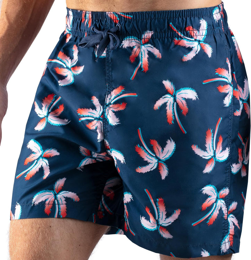 Men's Havana Swim Trunks (Regular & Extended Sizes) Swim Trunks - Palm Beach Navy