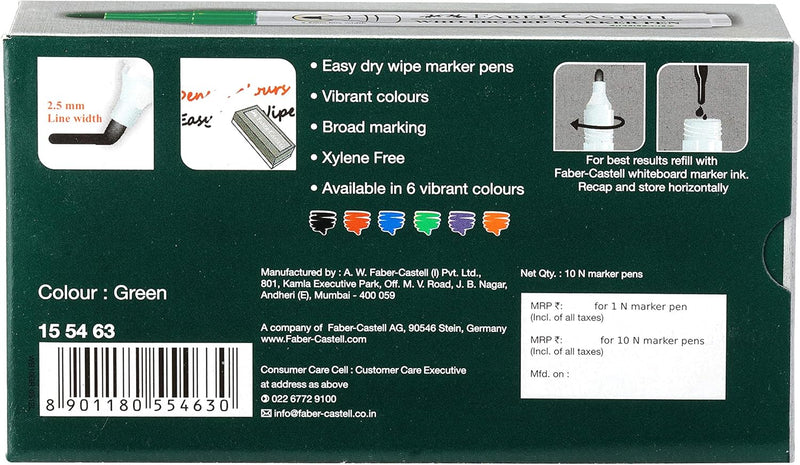 Faber-Castell Whiteboard Market - Pack of 6 (Assorted)