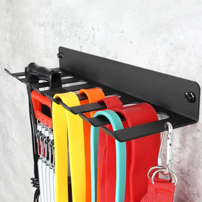 Multi-Use Gym Equipment Storage Rack, Resistance Bands Heavy Duty Dumbbell Rack for Exercise Bands, Lifting Belts and Jump Ropes