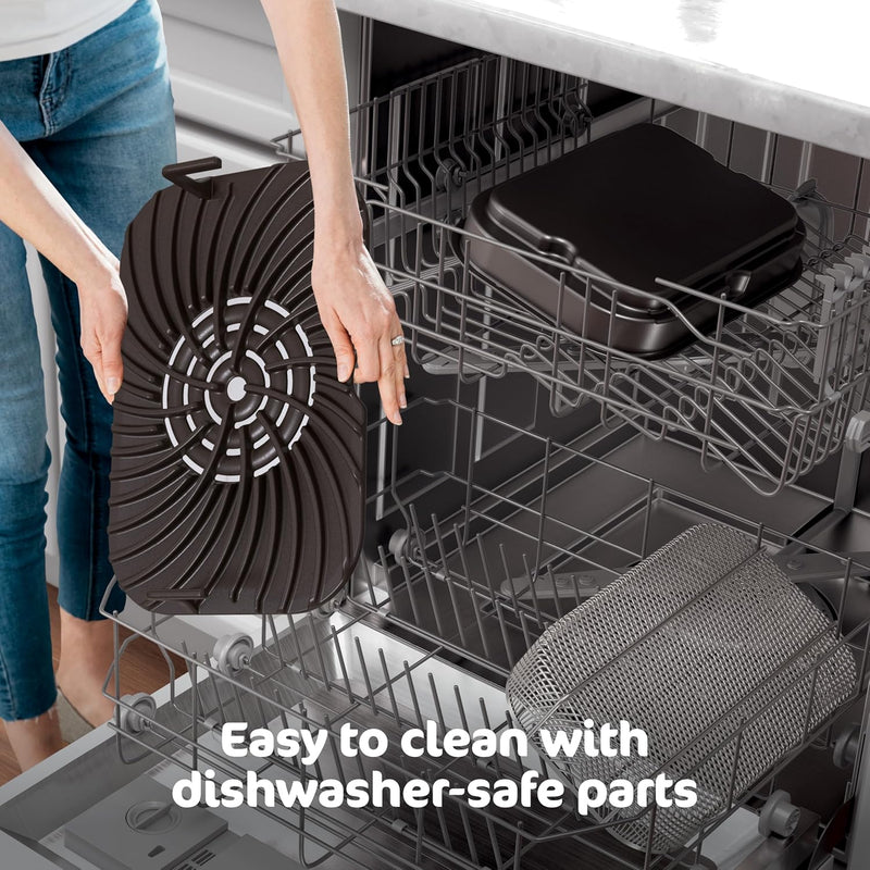 Ninja Foodi Smart XL 6-in-1 Indoor Grill with Air Fry, Roast, Bake, Broil, & Dehydrate, Foodi Smart Thermometer, 2nd Generation, Black/Silver, DG551ME, 2 Years Warranty