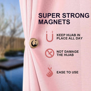 Boffdock Hijab Magnets Pins Allah,4 Pairs Hijab Magnetic Pins for Women Muslim- Pinless Magnetic Hijab Pins, No-Snag Multi-Use Hijab Round Magnets