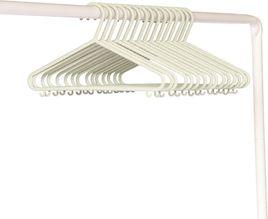 3 Sprouts Baby Wheat Straw Plastic Clothes Hangers - Pack of 30 - Speckled Gray