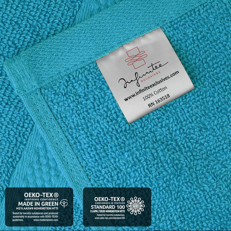 Infinitee Xclusives Premium White Hand Towels - Pack of 6, 41cm x 71cm Bathroom Hand Towel Set, Hotel & Spa Quality Hand Terry Towels for Bath room, Highly Absorbent and Super Soft Bathrooms Towels