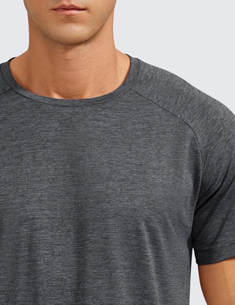 CRZ YOGA Men's Lightweight Short Sleeve T-Shirt Quick Dry Workout Running Athletic Tee Shirt Tops