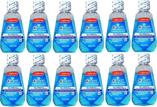 Crest Pro-Health Clean Mint Multi-Protection Mouthwash (Mouthrinse), Travel Size 1.2 oz (32ml) - Pack of 1213