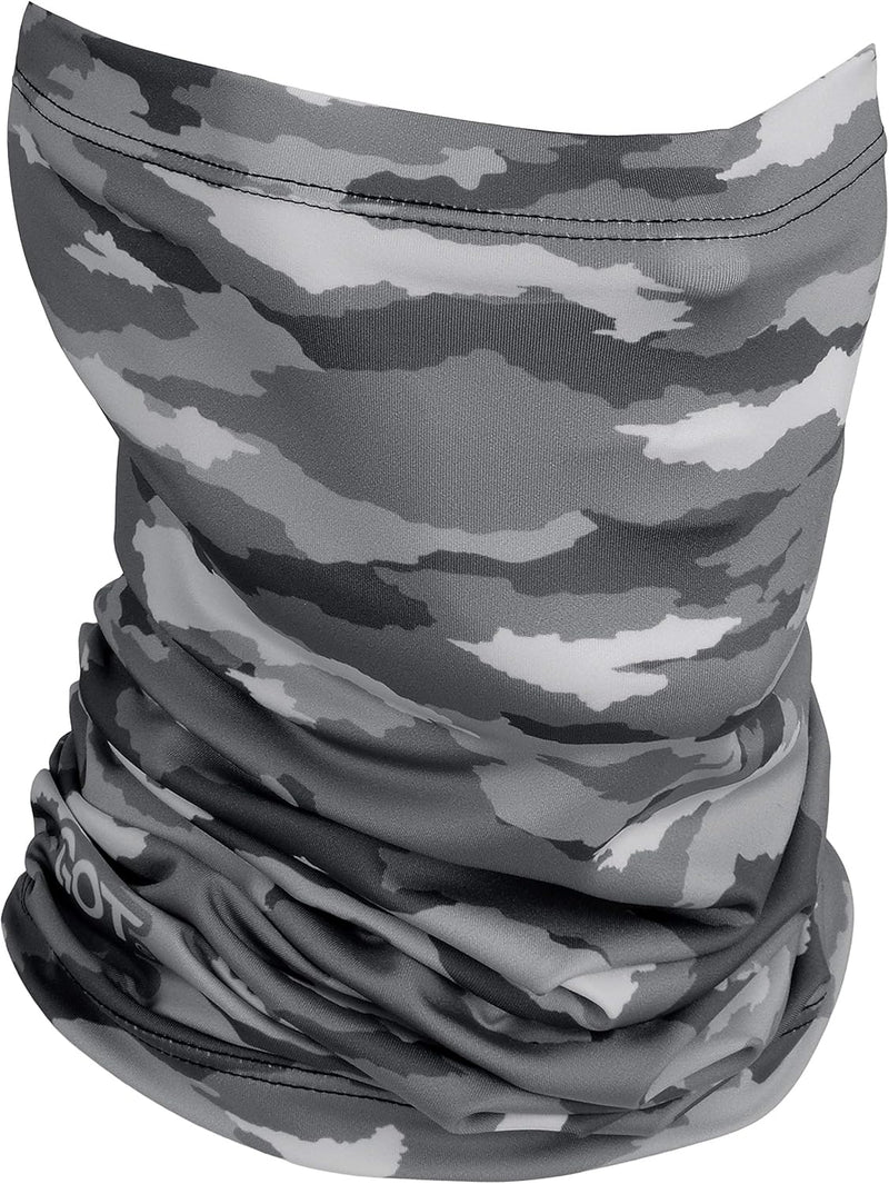 GOT Sports UPF 50+ Fishing Neck Gaiter - UV Face Mask Sun Protection for Men & Women - Camo SPF Face Cover Gator - Disruptive Stone Camo