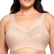 Women's Full Figure MagicLift Cotton Wirefree Support Bra 1001 - CafÃ©