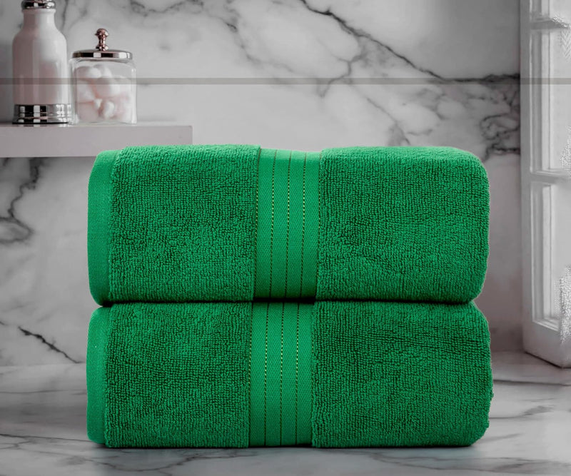 Bliss Casa Bath Towel Set 27 x 54 Inch (4 Pack) - 550 GSM 100% Cotton 20/D Quick Drying Highly Absorbent Thick Bathroom Towels - Soft Hotel Quality for Bath and Spa (Grey)
