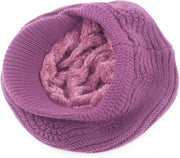 Muryobao Women's Winter Warm Slouchy Cable Knit Beanie Skull Hat with Visor