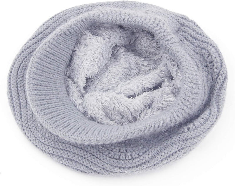 Muryobao Women's Winter Warm Slouchy Cable Knit Beanie Skull Hat with Visor