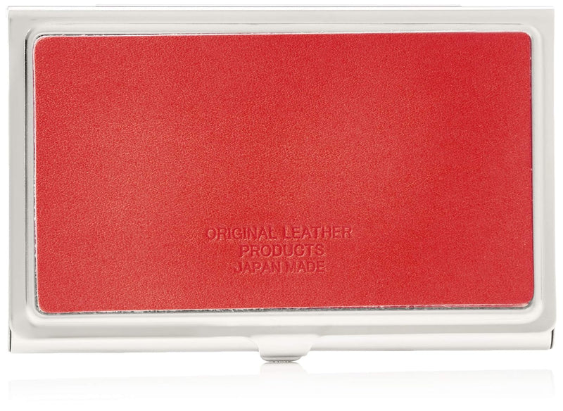 Naniwa Leather Himeji Leather qos Cigarette Case (Metal), Red, One size, Himeji Leather I-qos Cigarette Case I-qos Cigarette Case (Metal)