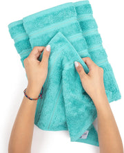 American Soft Linen GMSD 6-Piece 100% Turkish Genuine Cotton Premium & Luxury Towel Set for Bathroom & Kitchen, 2 Bath Towels, 2 Hand Towels & 2 Washcloths [Worth $72.95] - Rockridge Grey