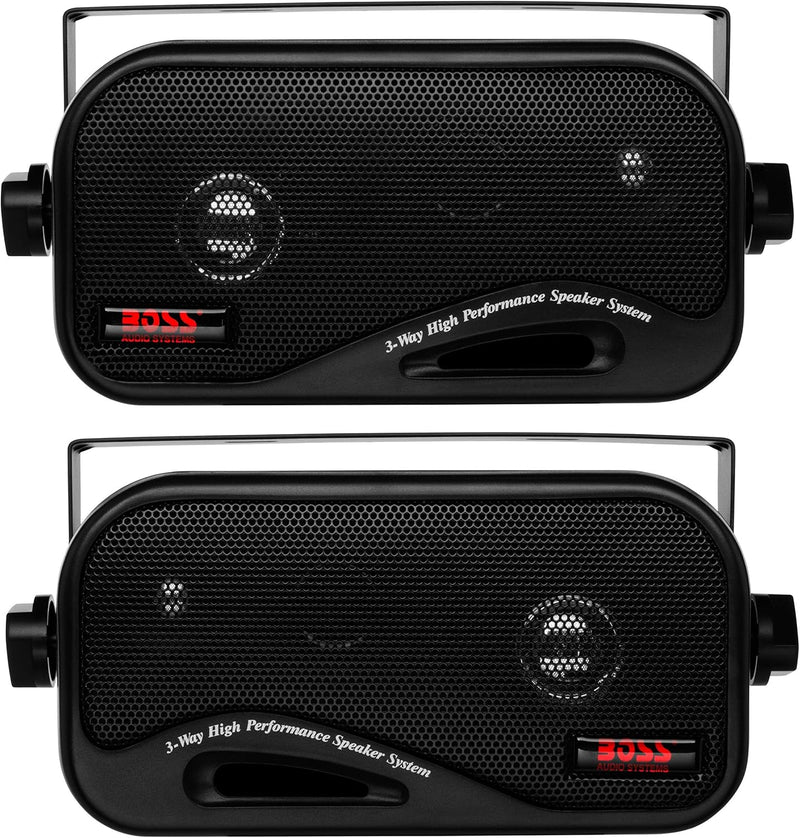 BOSS Audio Systems AVA6200 Enclosed Speaker System - 3-Way, 200 Watts Max Power Per Pair - contemporary