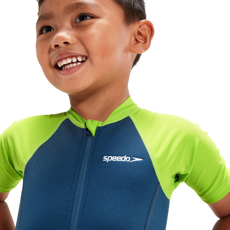 kids Essential Wetsuit Swimsuit (pack of 1) - 6-9 Months Harmony Blue/Green Lizard