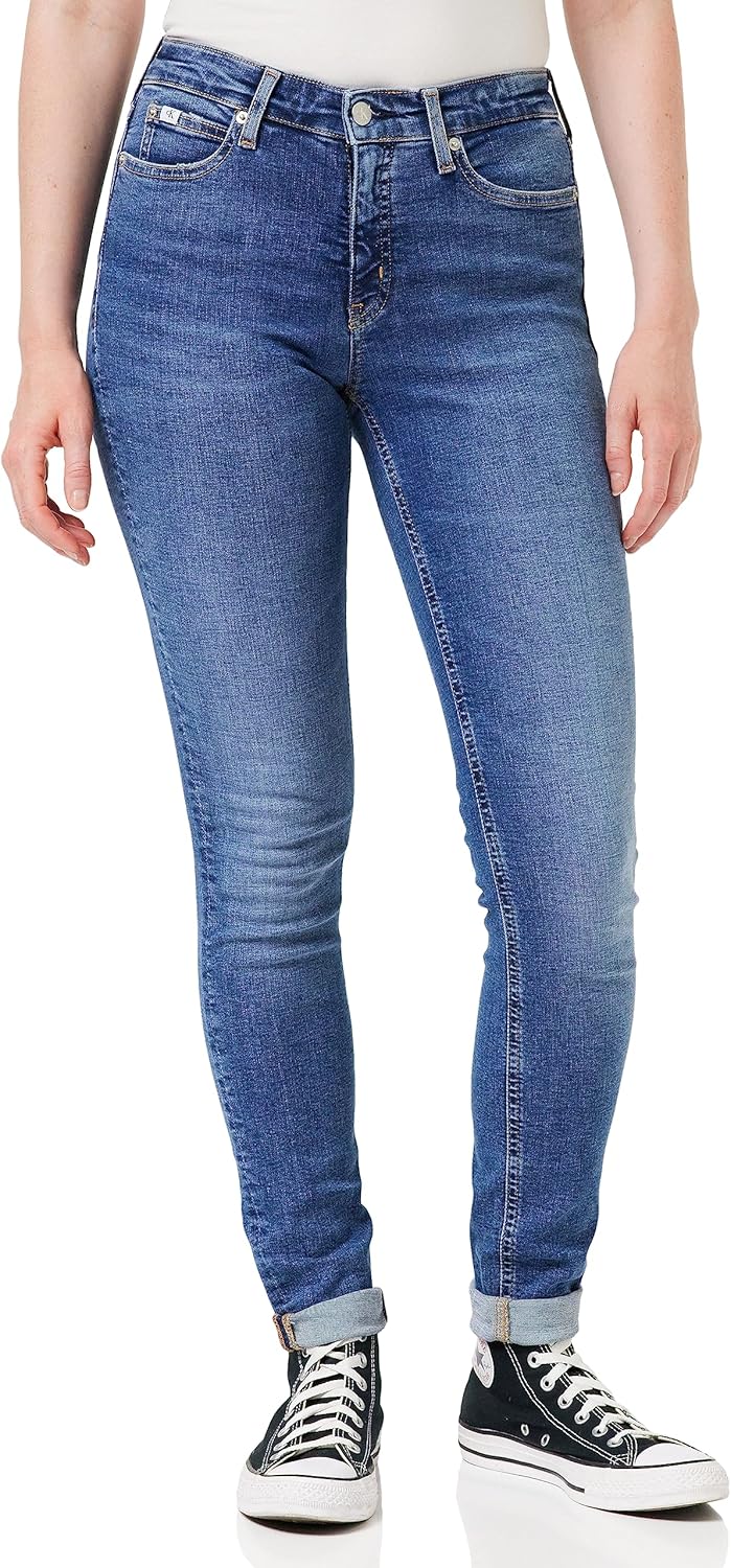 Women Mid Rise Skinny Denim Pants Mid Rise Skinny Denim Pants - Denim Dark