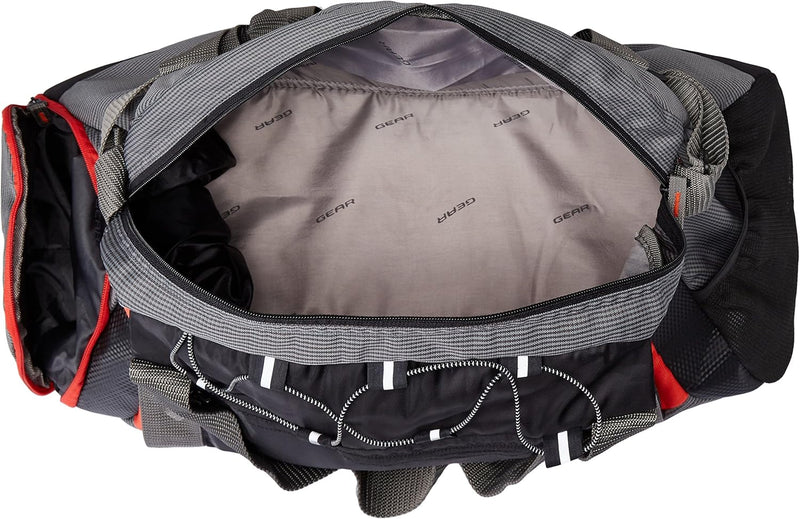 Yoga 30L Medium Water Resistant Travel Duffle Bag/Gym Bag/Sports Duffle for Men/Women(Grey-Black-Orange)