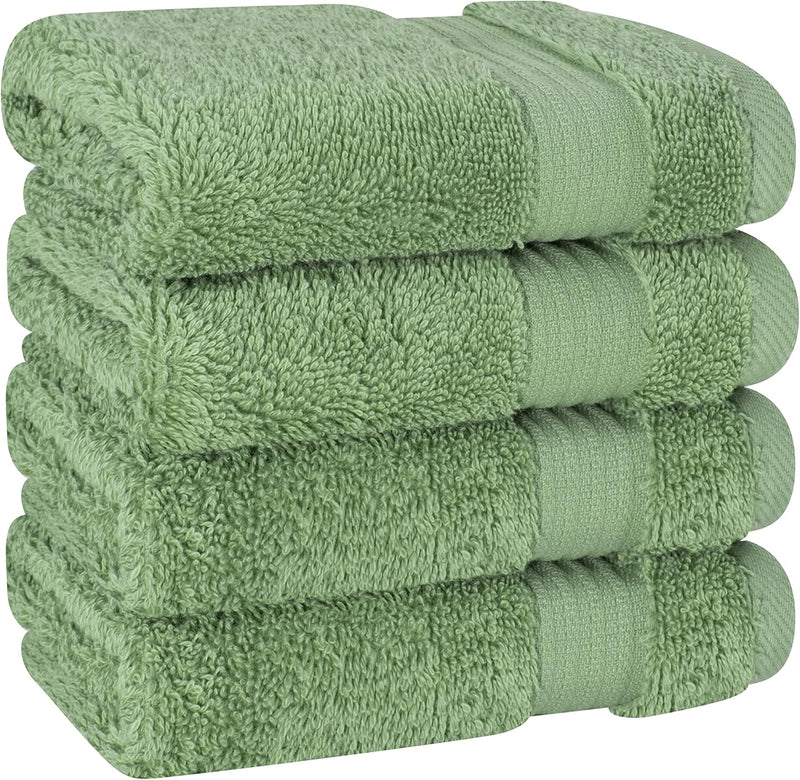 Cotton Paradise Hotel & Spa Quality, Absorbent and Soft Decorative Kitchen and Bathroom Sets, 6 Piece Turkish Towel Set, Includes 2 Bath Towels, 2 Hand Towels, 2 Washcloths, Charcoal Grey