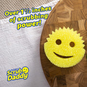 Original Smiley Scouring Sponge, Anti-Scratch Washable Reusable Antibacterial Sponges, Flextexture, Dish Sponge for Household, Kitchen and Bathroom, Yellow, Pack of 2 - Original Yellow